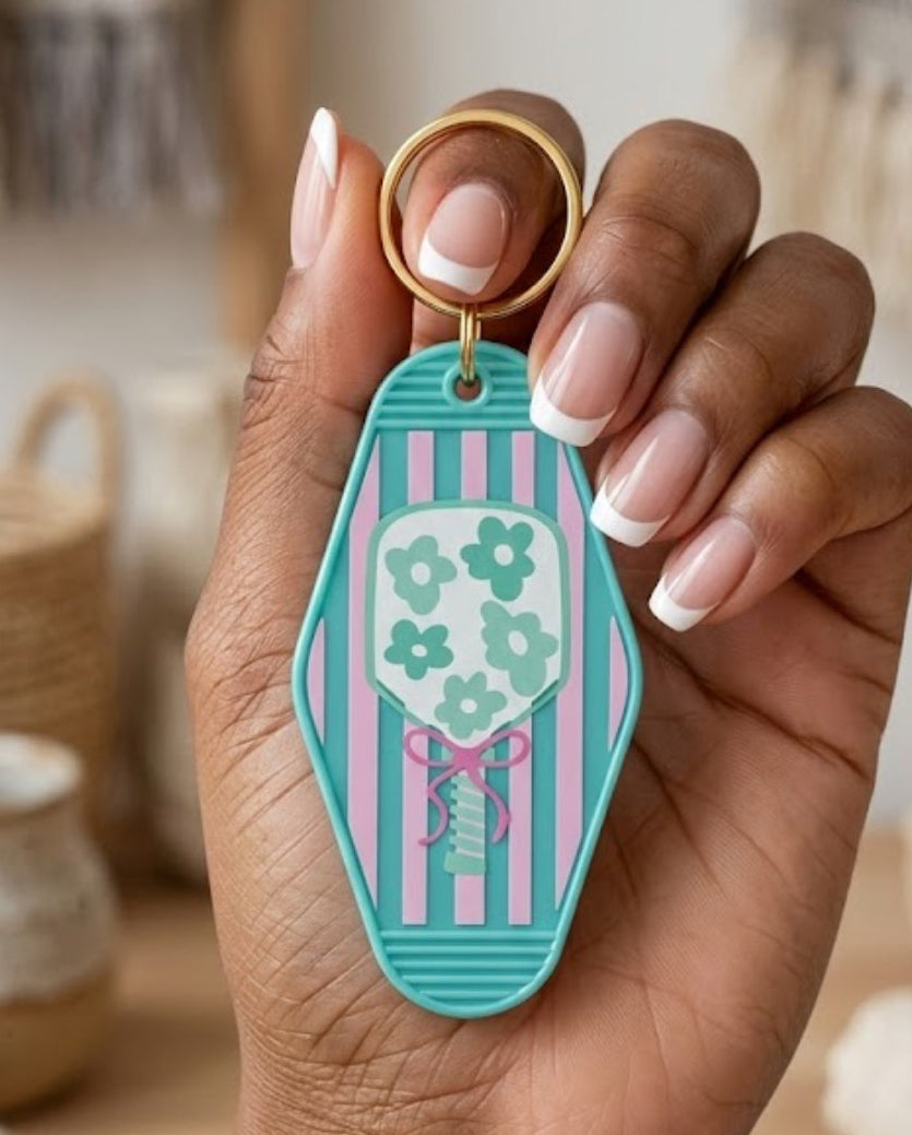 Pickle Ball Keychain