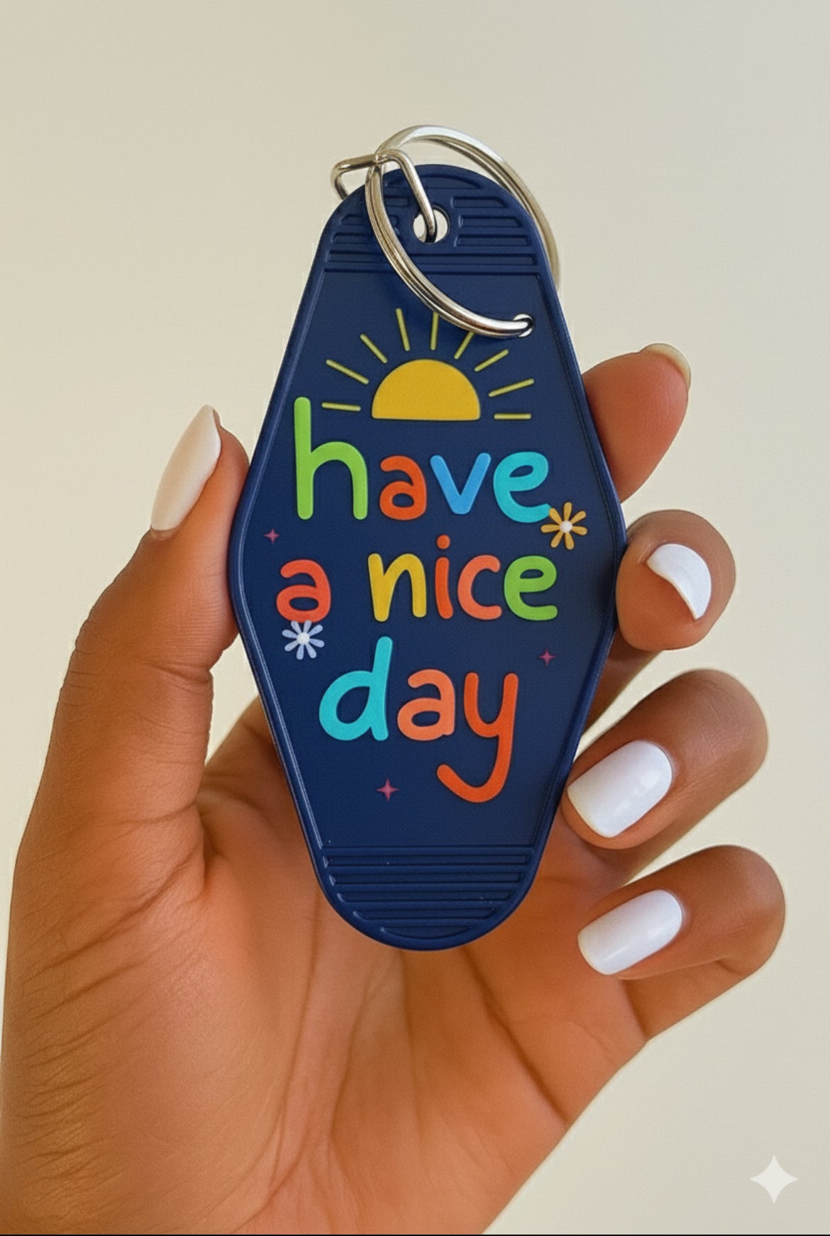 Have A Nice Day Keychain - Navy