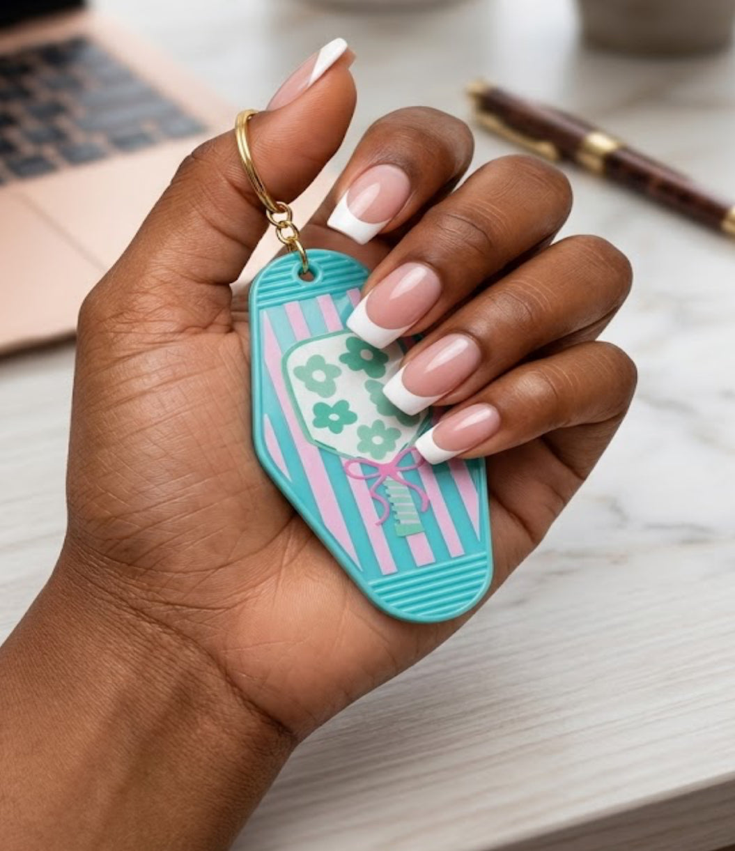 Pickle Ball Keychain