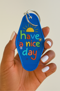 Have A Nice Day Keychain - Blue