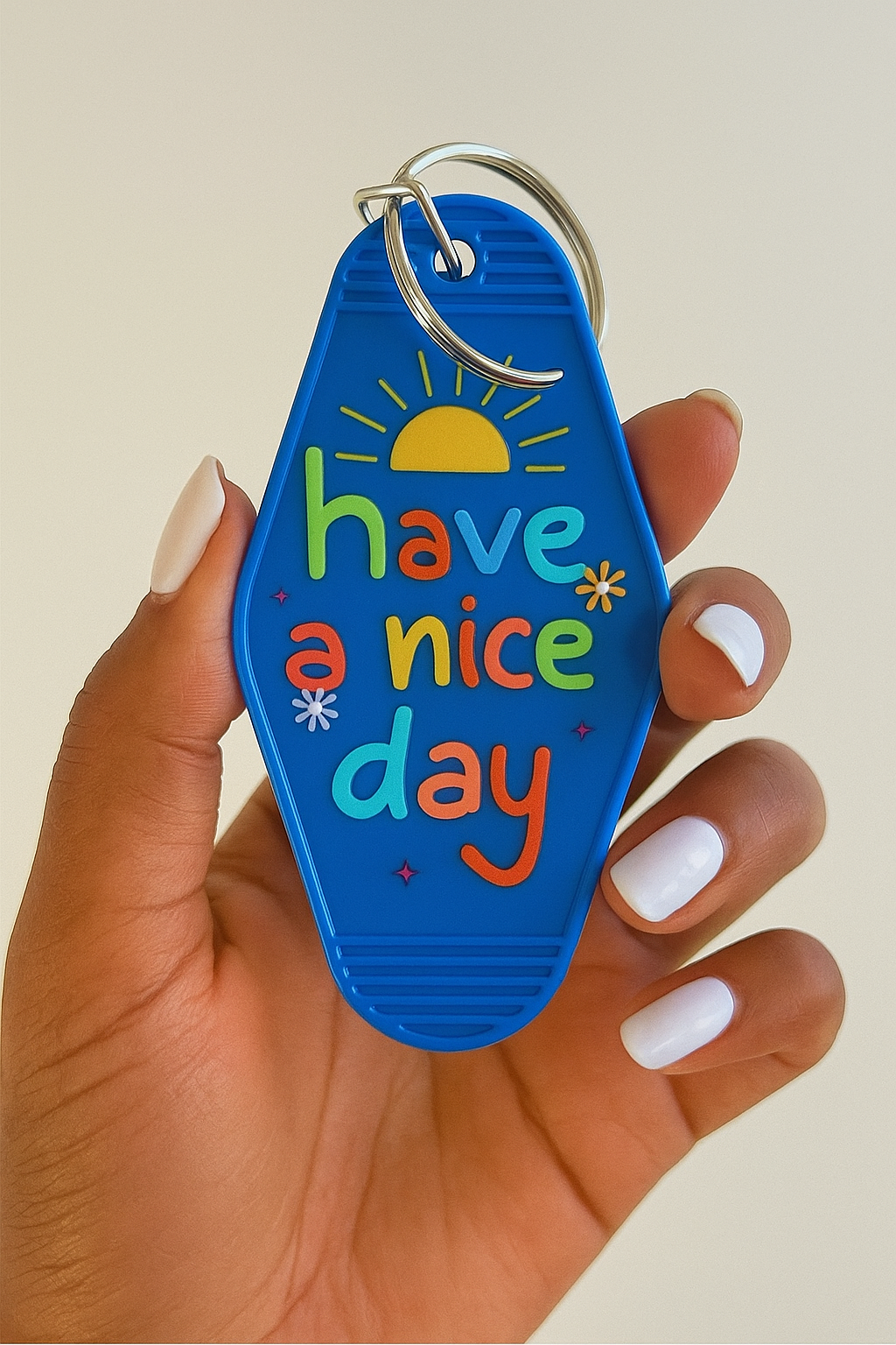 Have A Nice Day Keychain - Blue